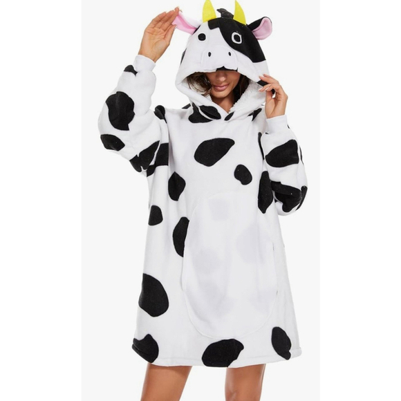 Cow Blanket Hoodie Oversized Sherpa. - Picture 2 of 7